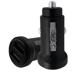 5 Core USB Car Charger Cigarette Lighter Adapter Dual USB Port Adapter 12/24 V Fast Charging - CDKC13 1Pc